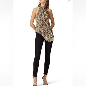 Great Jones Snake Print Drape Top